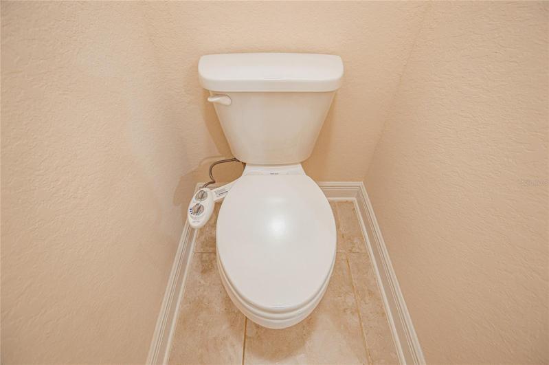 Every toilet installed with a bidet