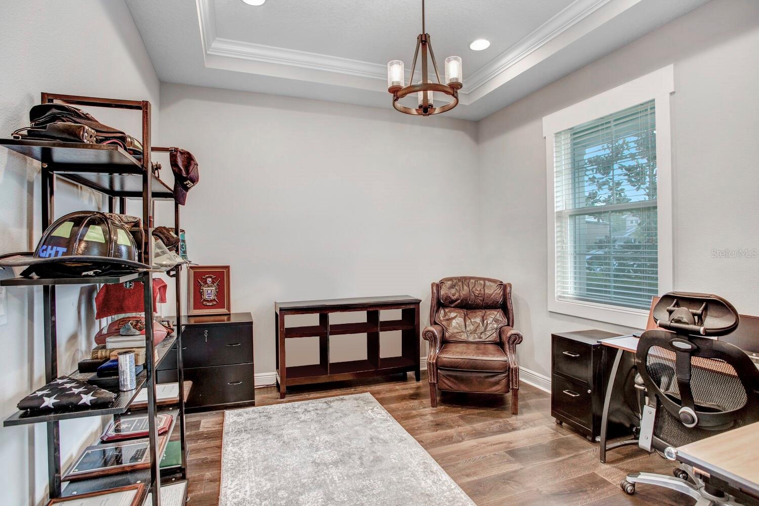 Office is Downstairs with French Glass Doors