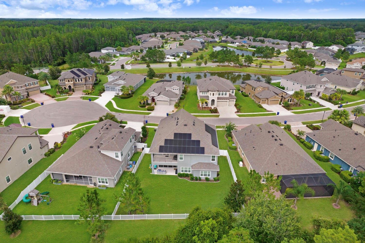 Spacious Backyard, fully fenced, on a 0.29 acre lot facing conservation