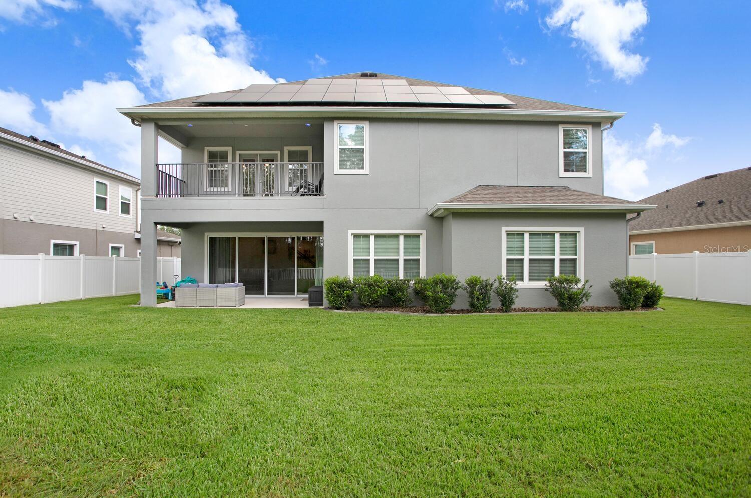 Spacious Backyard, fully fenced, on a 0.29 acre lot facing conservation