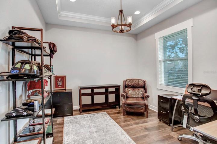 Office is Downstairs with French Glass Doors
