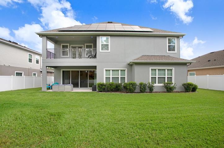 Spacious Backyard, fully fenced, on a 0.29 acre lot facing conservation