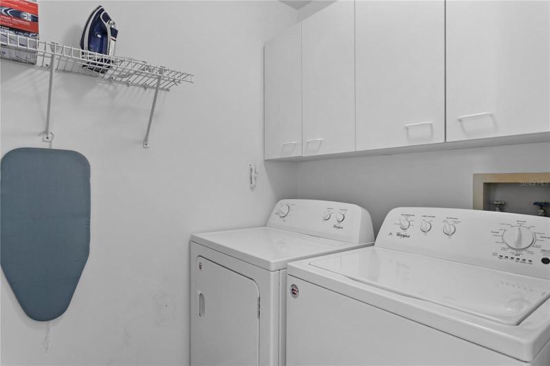 The laundry area is 4.5X6 and conveniently located between the bedrooms.