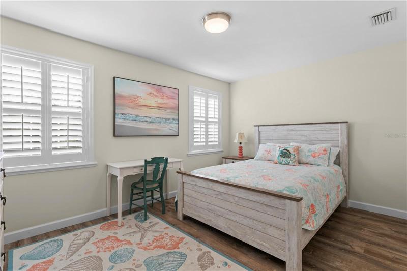 Bedroom #2 on the top floor is 10X14 and has a walk in closet.