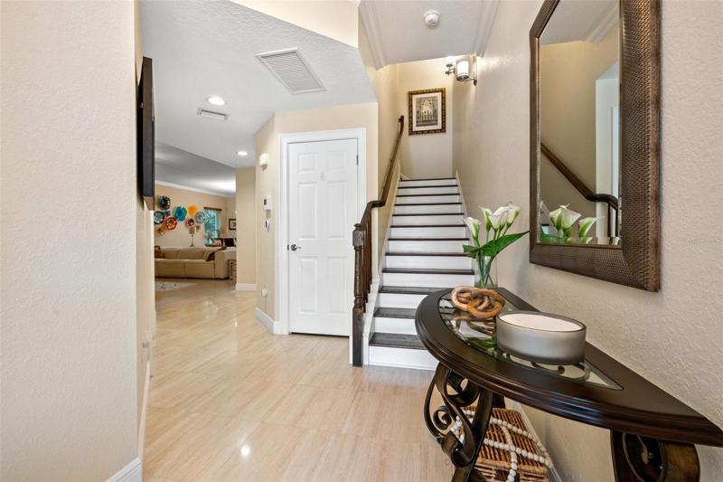 Luxury tile throughout the first floor