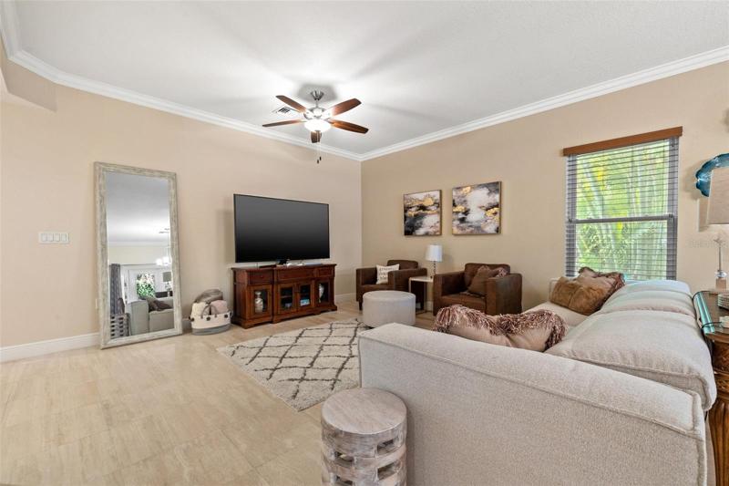 Plenty of room for family movie nights in.