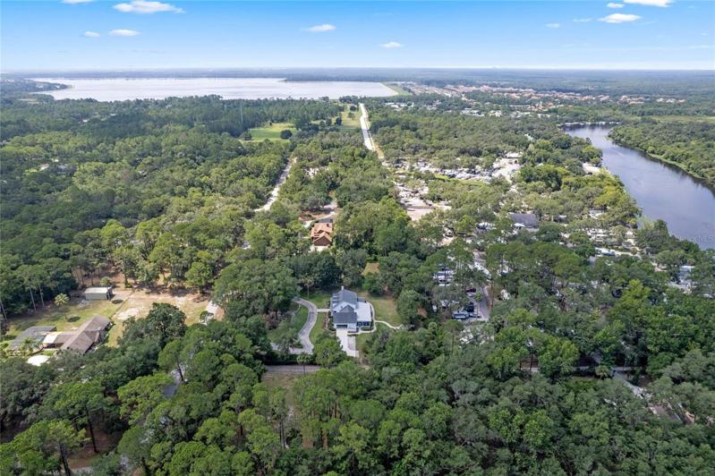 Aerial view of property