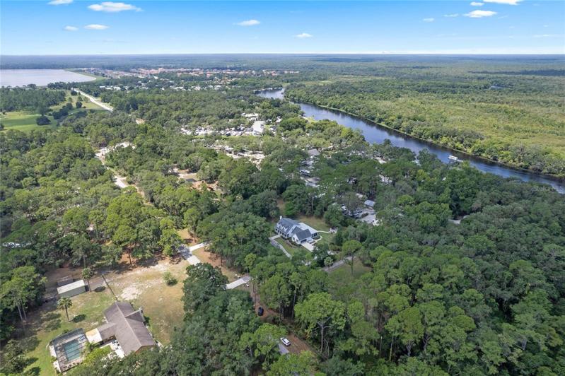 Aerial view of property