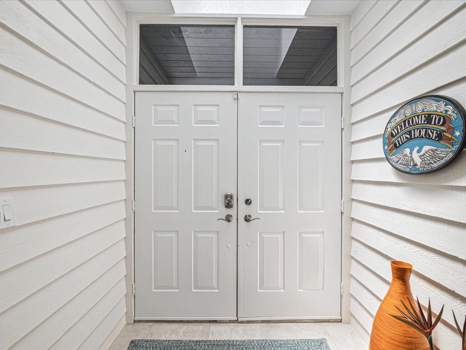 foyer with skylight