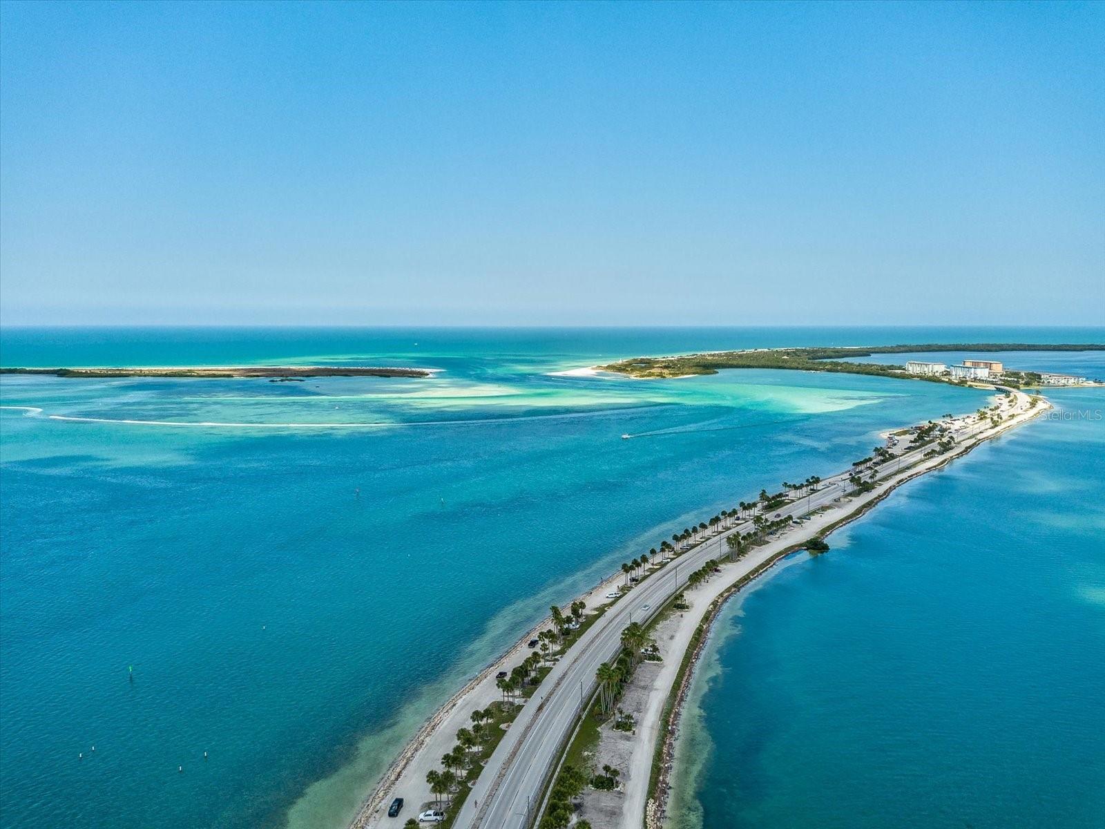 Causeway into Honeymoon Island