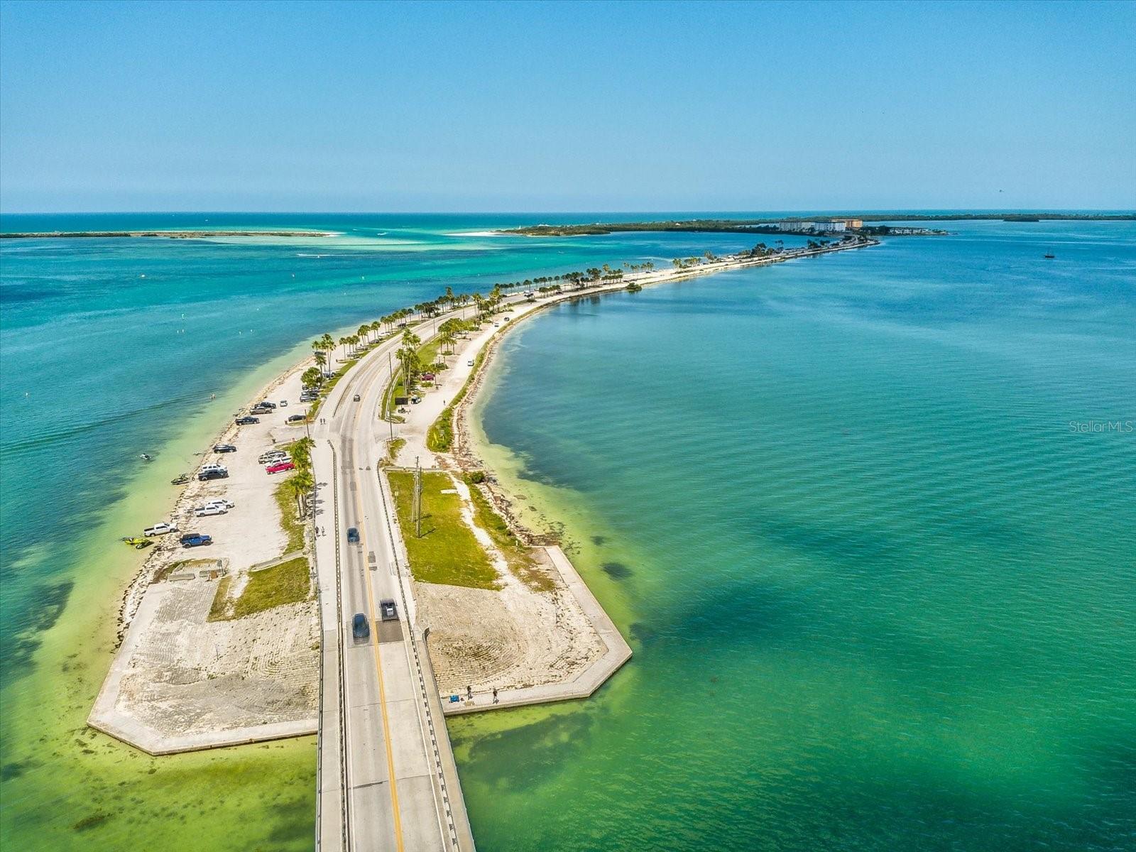 Causeway into Honeymoon Island