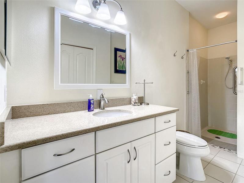 Master Bath Features a Walk in Shower
