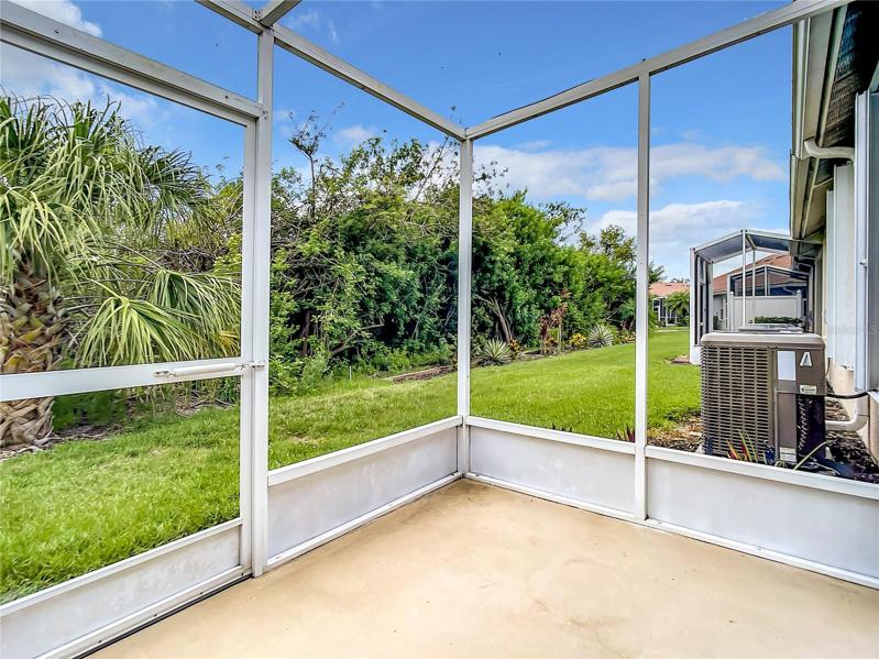 Screen covered Private Lanai