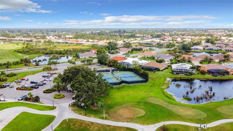 Tennis courts view