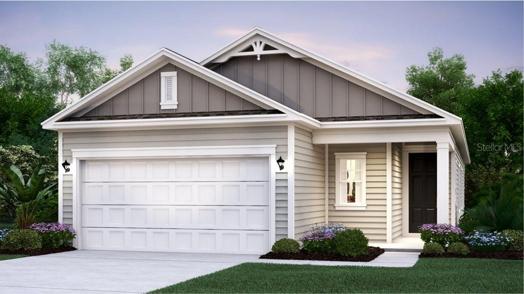 Artist rendering; illustration only; colors, features, and garage orientation may differ.