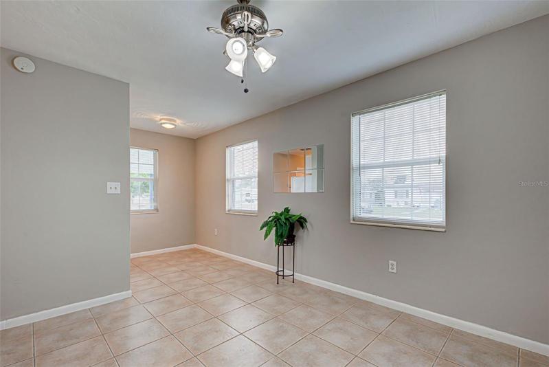 Living room looking toward dinette area