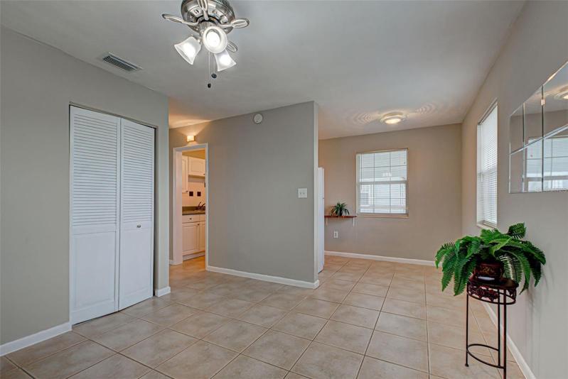 Living room looking toward kitchen/dining