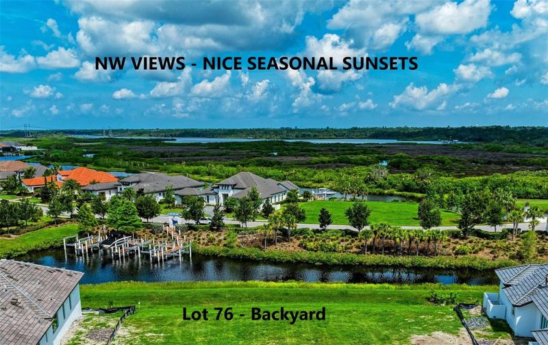 NW view in backyard
