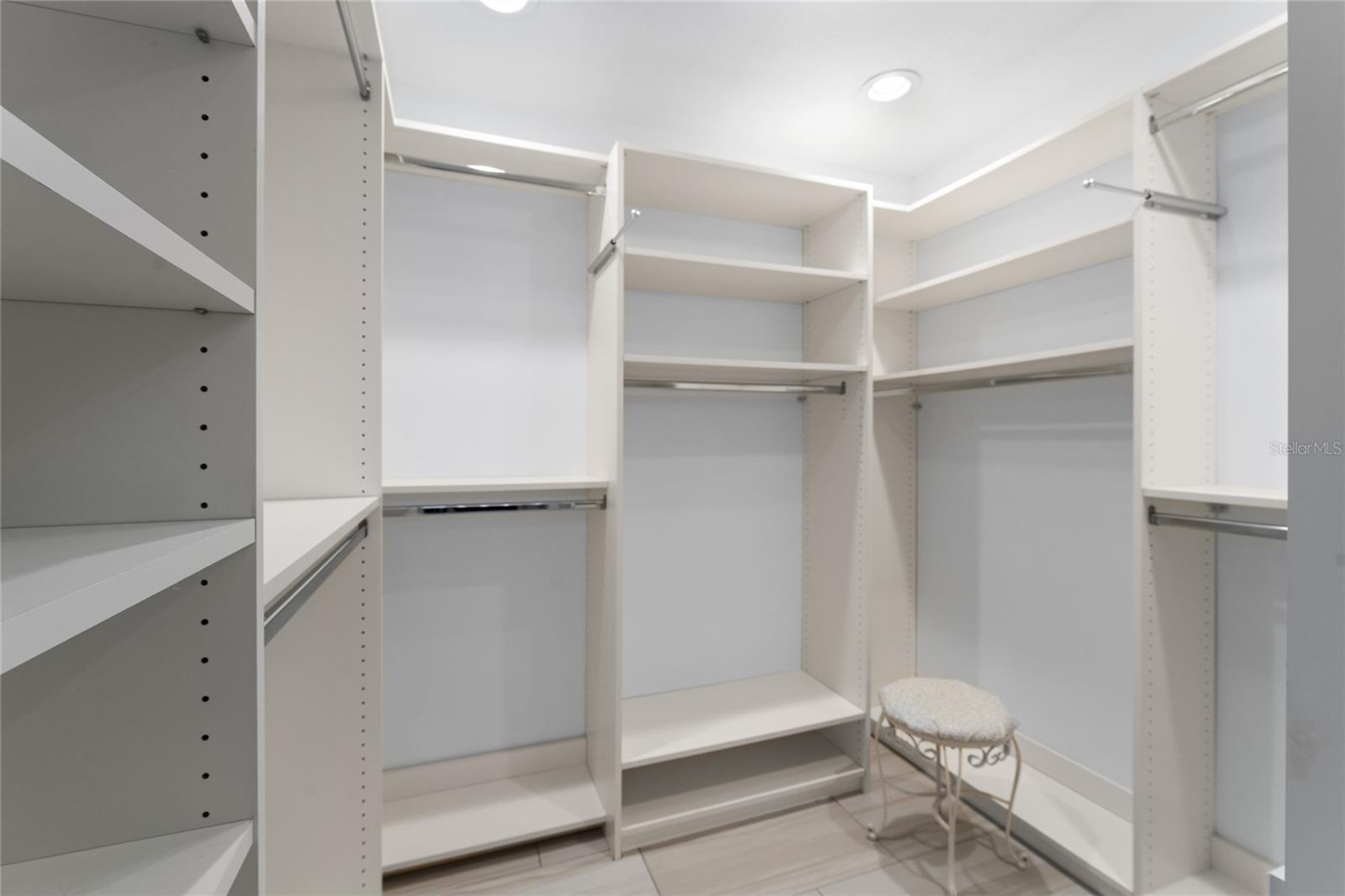 Primary (Master bedroom) walk-in Closet.