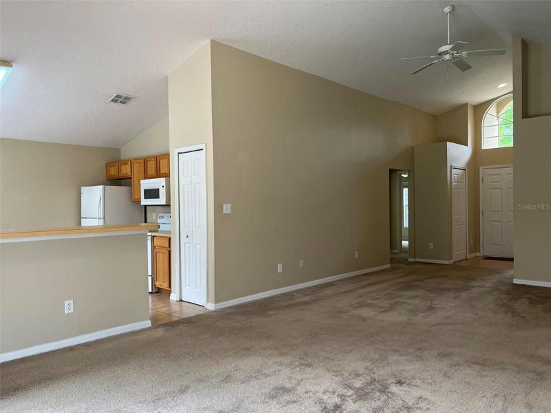 View from the sliding glass door into the home.