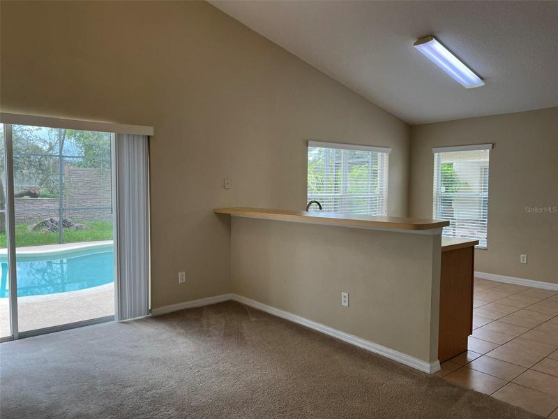 View to the pool.