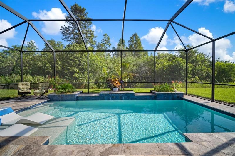Heated saltwater pool