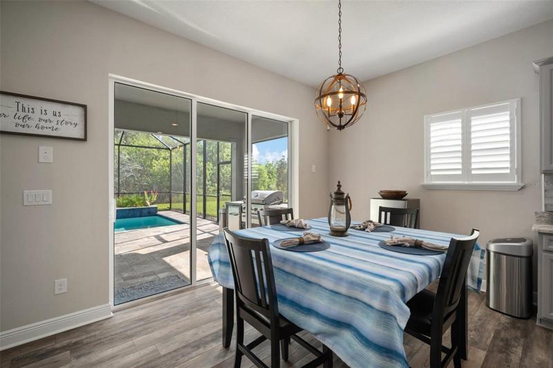 Dining room sliding glass doors
