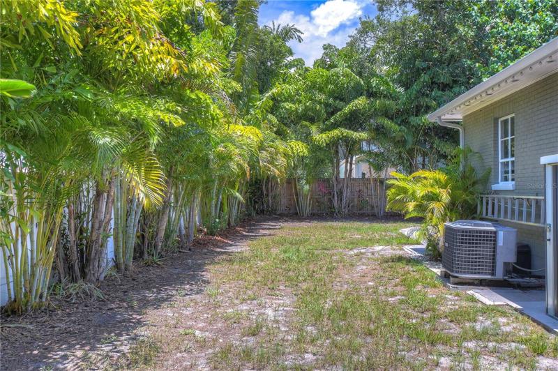 Backyard w/lush landscaping