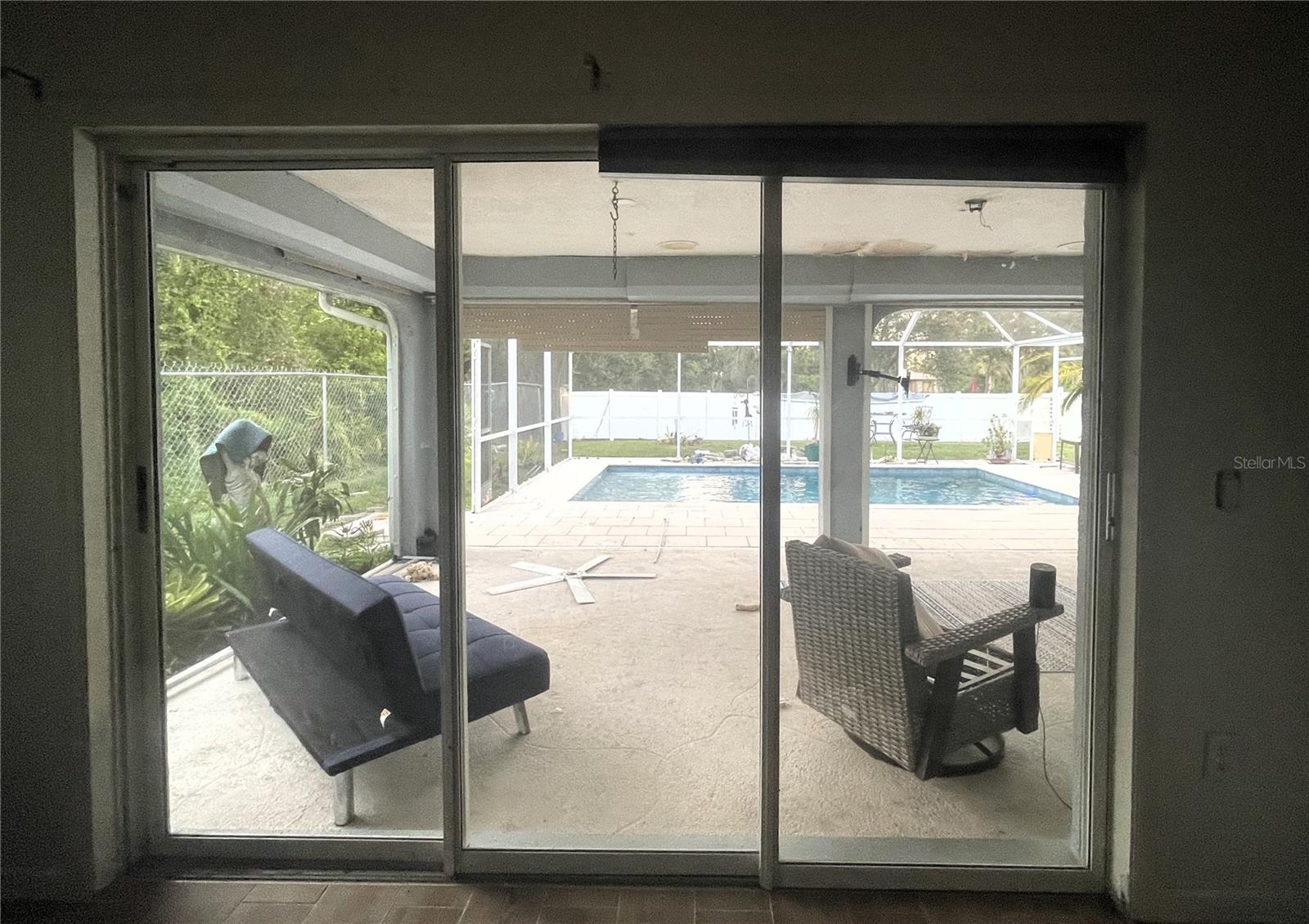 Lanai Sliders from Master Bedroom