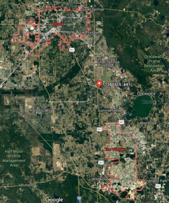 area map and location of subject property