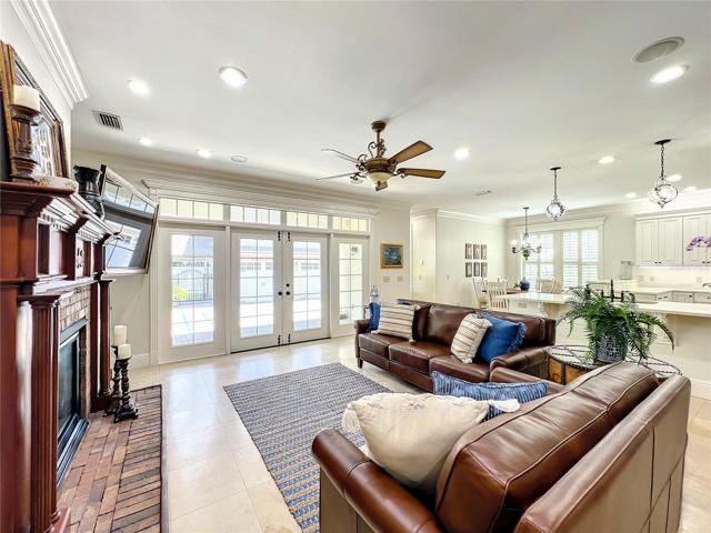 Staircase view of Living Rm