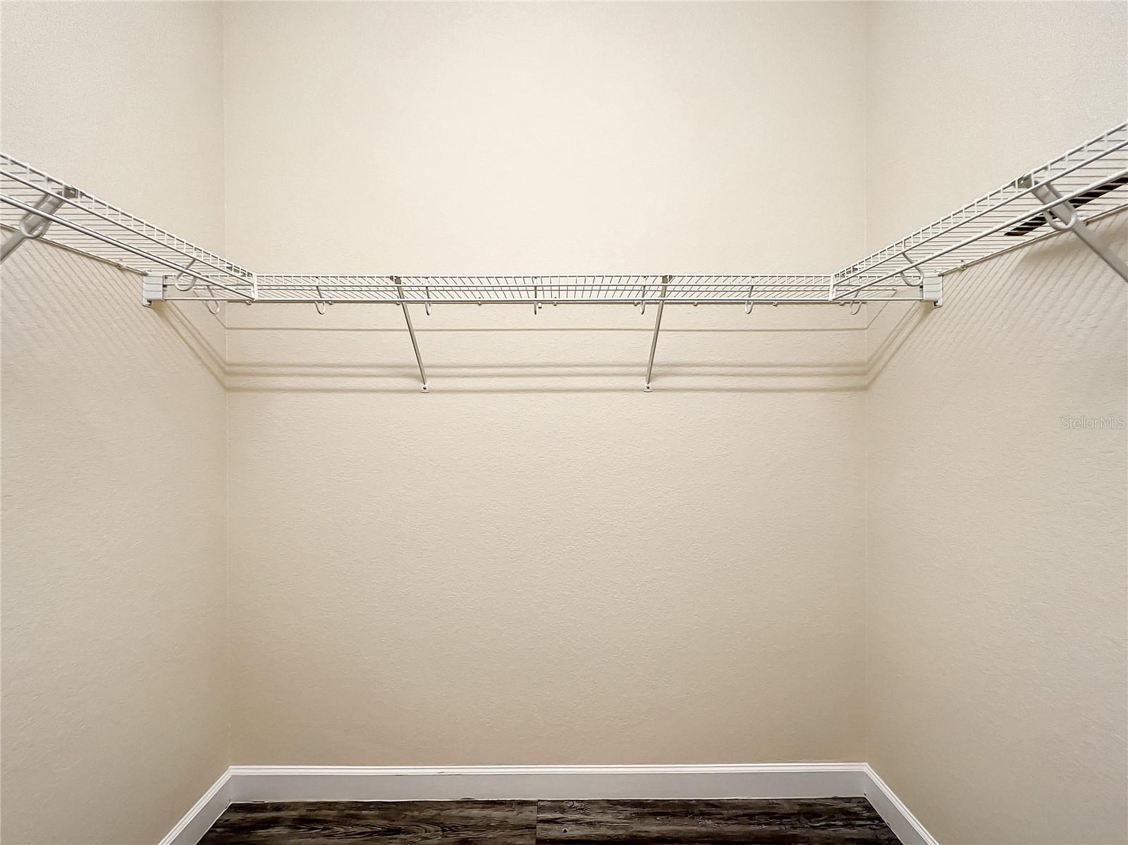 Main bedroom split walk-in closets!