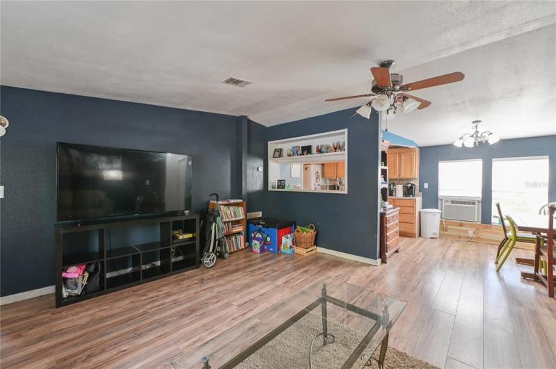 View of dinning and kitchen from living room