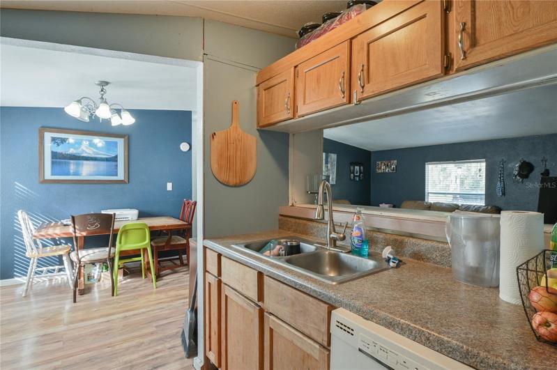 View of dinning room from kitchen