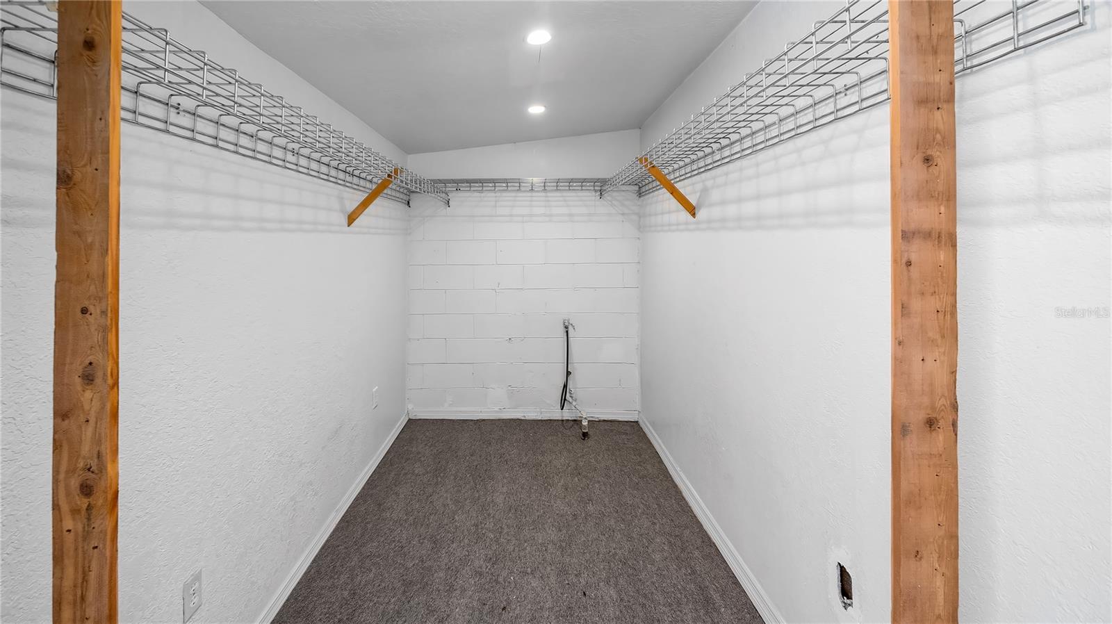 Walk in closet off of HUGE back bedroom/room