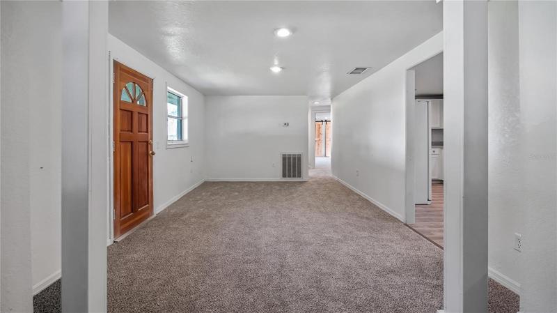 Living room right inside front door