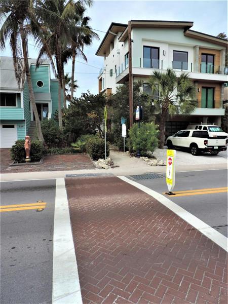 Walkway to the Beach at the corner of the property