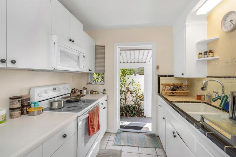 Kitchen and Rear Door to Patio