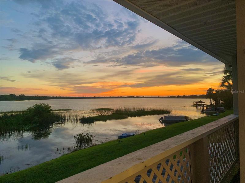 Sunset balcony view