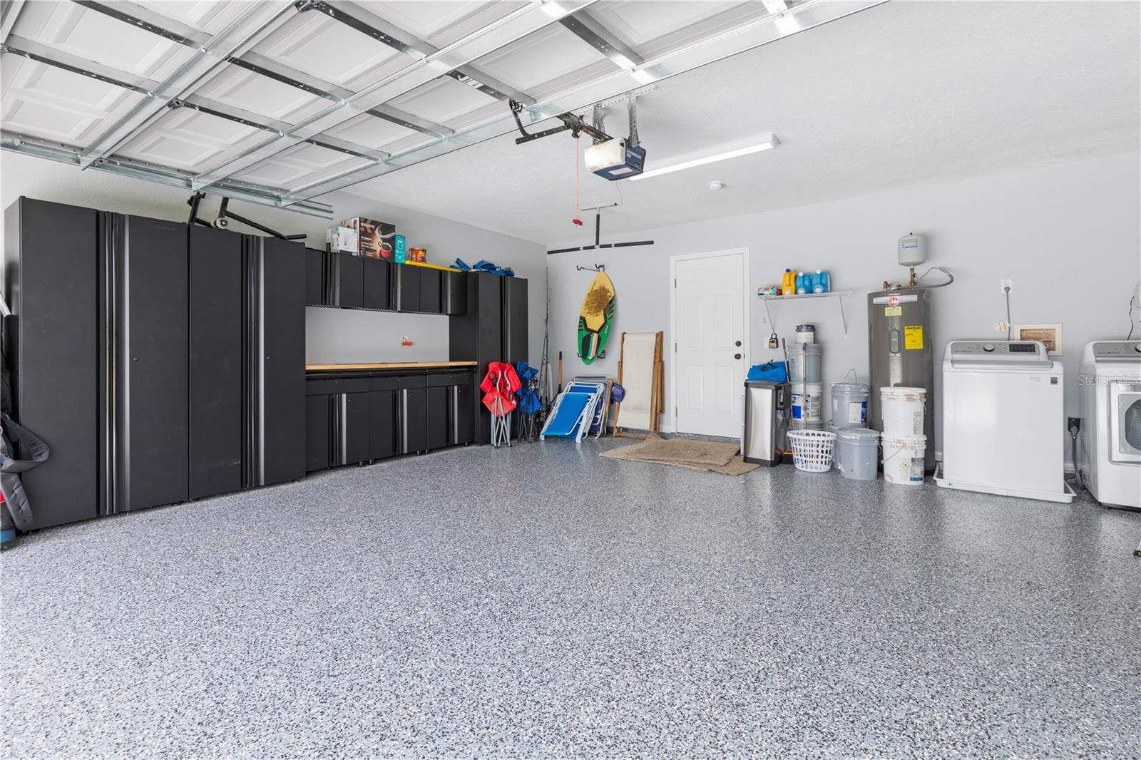 Large Garage with recently sealed floor