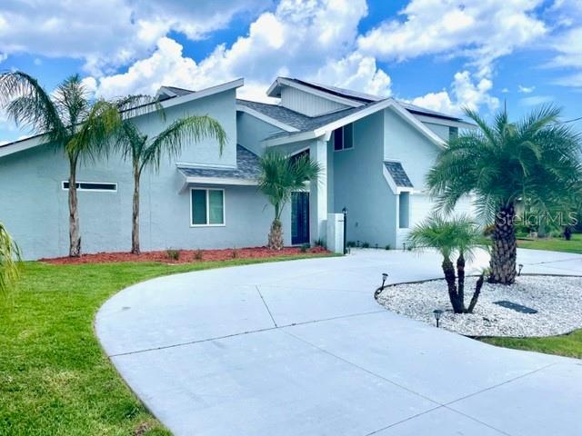 Front Elevation with Inset Pool