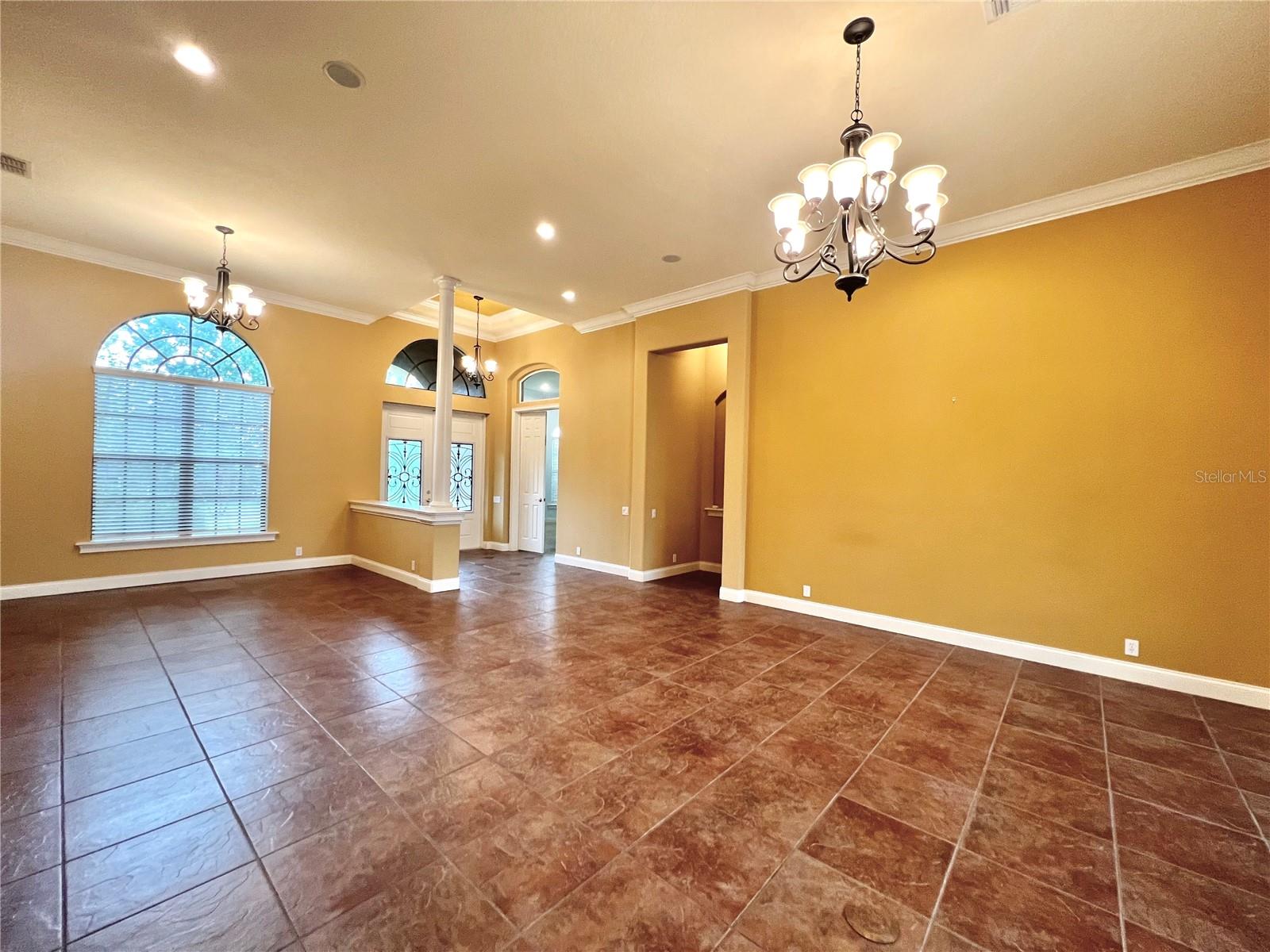 Another view of dining area &amp; foyer from living room