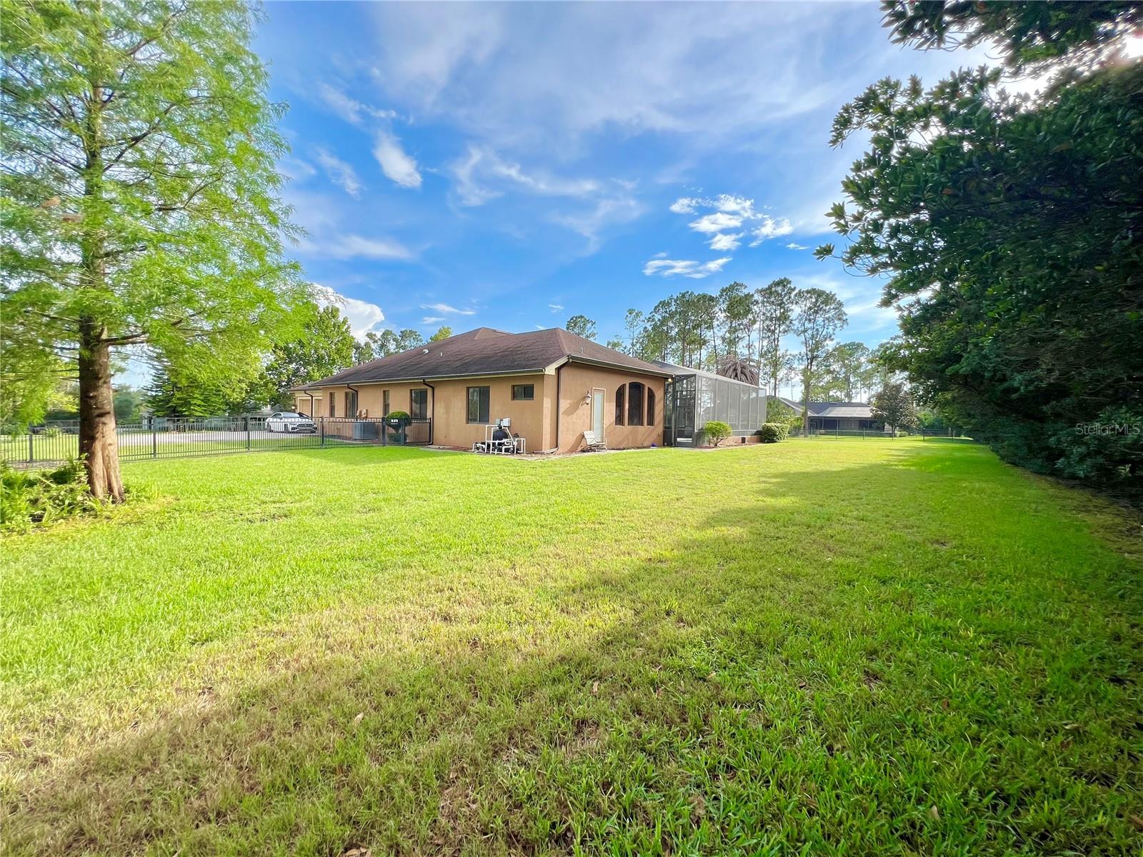Large fenced back yard