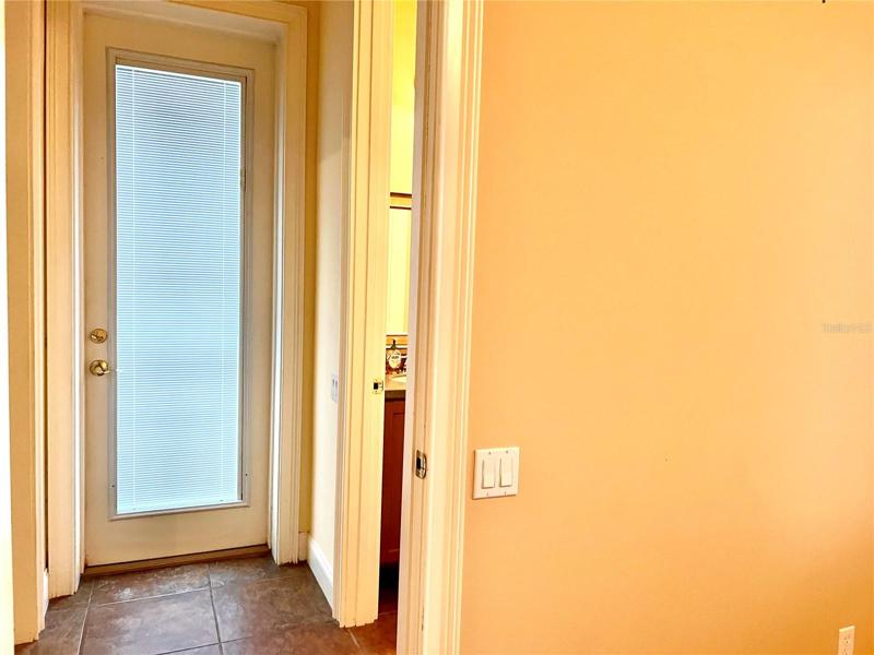 Exterior door between game rm & BR/BA area that could easily be in-law suite w/ this private entrance door