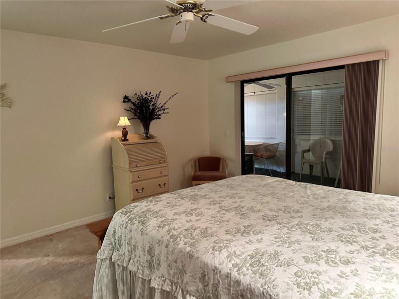 Master bedroom, sliders to lanai