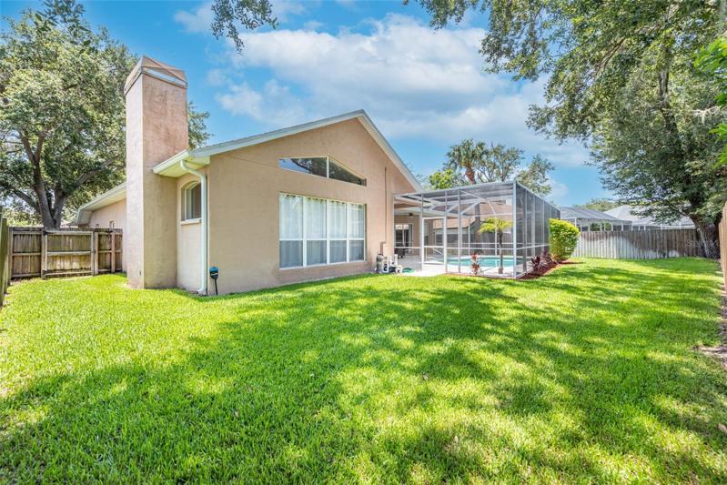 Backyard is great for entertaining and room for the fur babies to run and play.