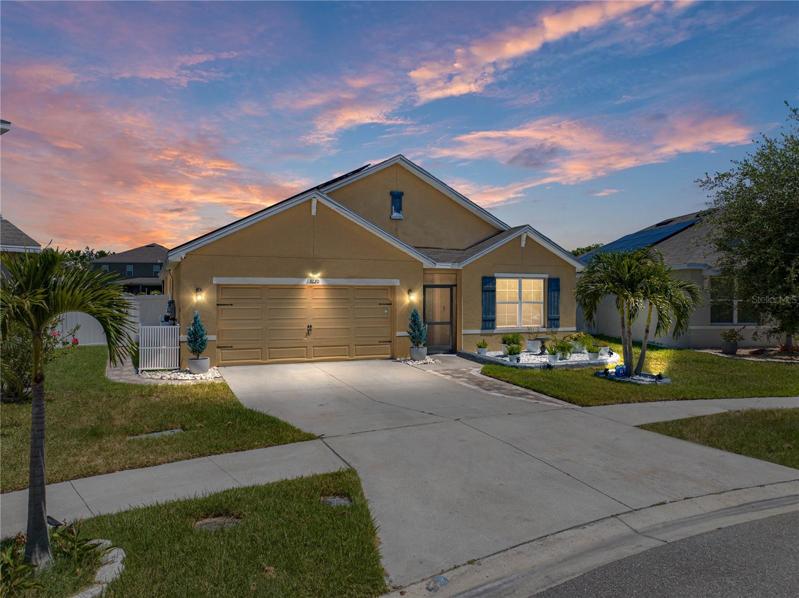 front of the house in