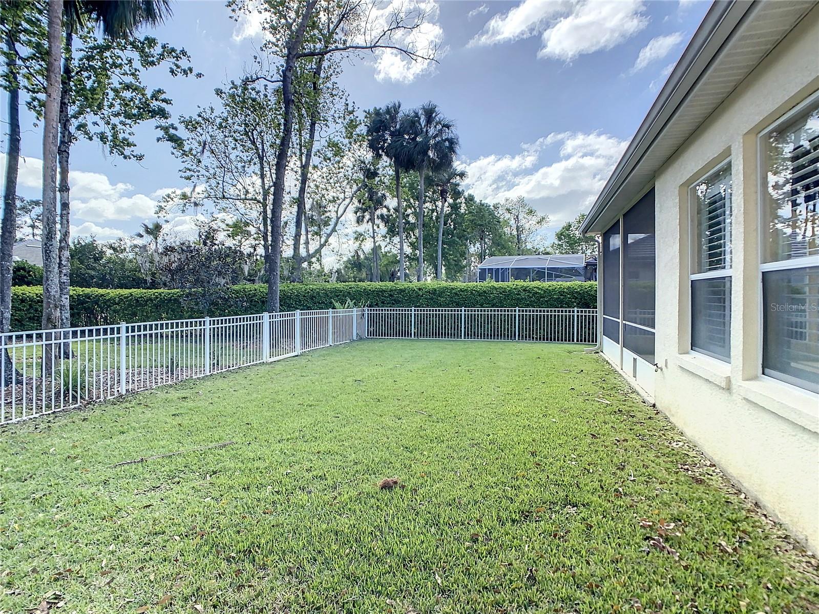 Another view of fenced area