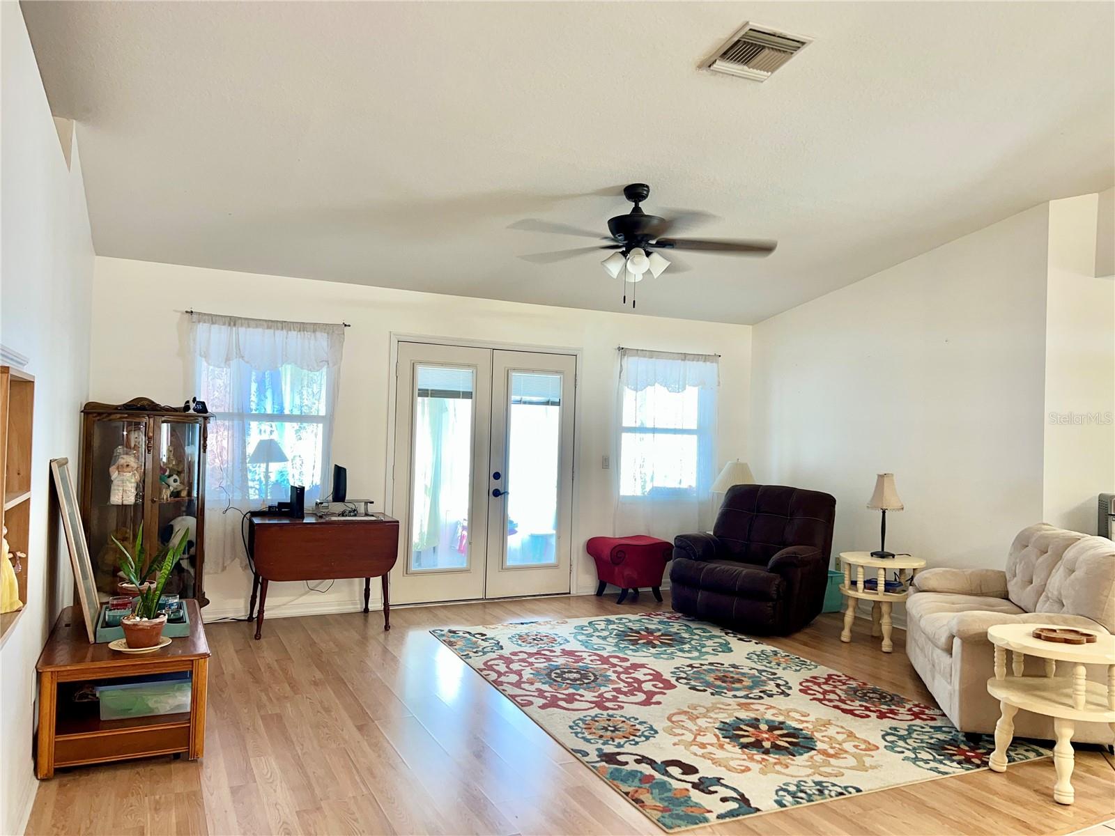 Living Room - French Doors to Patio