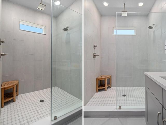 Owner's bathroom w overhead rain shower